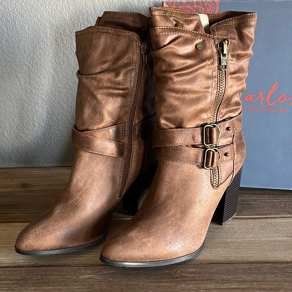 Carlos by Carlos Santana Women's Paisley Fashion Boot Tan 10M